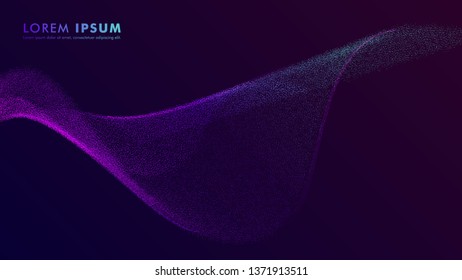 Abstract particle gradient flyer design template