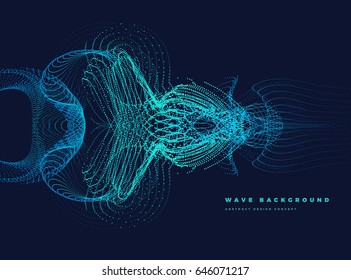 Abstract Particle Horizontal Shape, Jellyfish