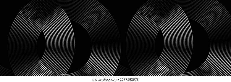 Abstract Particle Technology Background Design. Abstract wave moving point flow particles, high tech background design for brochure, flyer, magazine, business card, banner. Vector