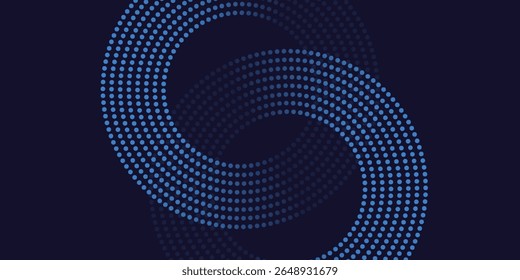 Tecnologia de partículas abstrata Projeto de fundo. Partículas abstratas do fluxo do ponto de movimento da onda, projeto de fundo de alta tecnologia para brochura, folheto, revista, cartão de visita, banner. Vetor