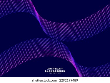 abstract particle wave line twilight neon violet theme background for advertisement product banner and label website template landingpage vector eps.