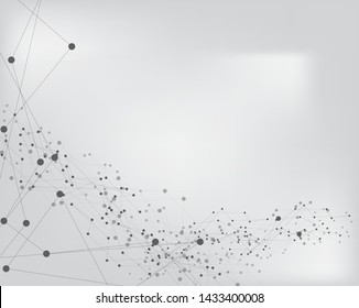 Abstract particles background and Connect dot technology, Vector EPS 10. 