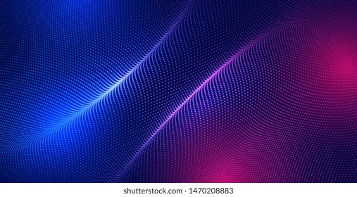 abstract particles background with light effect