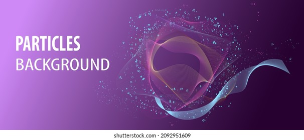 Abstract particles background with modern style suitable for wallpaper, poster, background, backdrop, etc