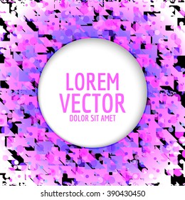 Abstract particles composition. Chaos template for text. Abstract vector.