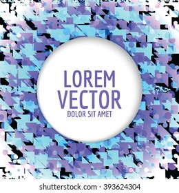Abstract particles composition. Chaos template for text. Abstract vector.