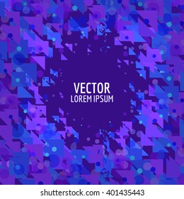 Abstract particles composition. Chaos template for text. Abstract vector.