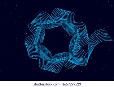 Abstract particles futuristic technology processing business background.