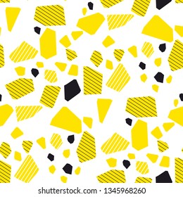 Motif abstrait de particules multicolore harmonieux. Arrière-plan en morceaux de verre. Texture dessinée à la main avec illustration motif low-poly. Textile, fond d'écran, papier d'emballage, conception à plat des couleurs