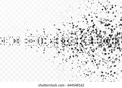 Abstract particles on transparent background. Graphic concept for your design