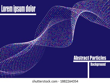 Abstract Particles wave liquid background