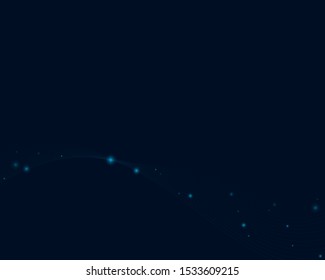 Abstract  particles wave style  on Background, Vector Illustration