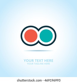 Abstract Partnership logo, design concept, emblem, logotype element for template.