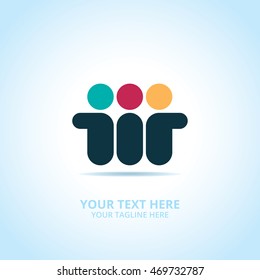 Abstract Partnership logo, design concept, emblem, logotype element for template.