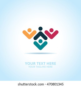 Abstract Partnership logo, design concept, emblem, logotype element for template.