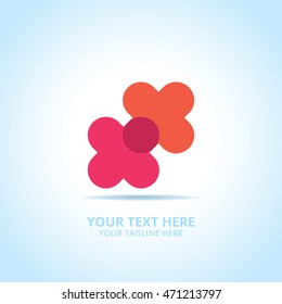 Abstract Partnership logo, design concept, emblem, logotype element for template.