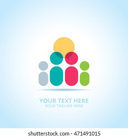 Abstract Partnership logo, design concept, emblem, icon, logotype element for template.