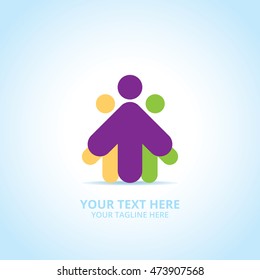 Abstract Partnership logo, design concept, emblem, icon, flat logotype element for template.