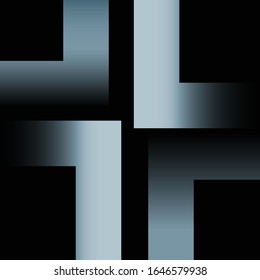 Abstract parts of white gradient square vector on black background for background backdrop wallpaper textile.
