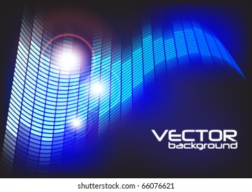 Abstract Party Background - Blue Equalizer