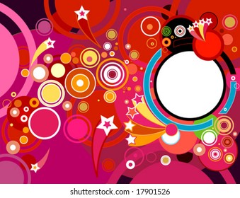 abstract party background with circles
