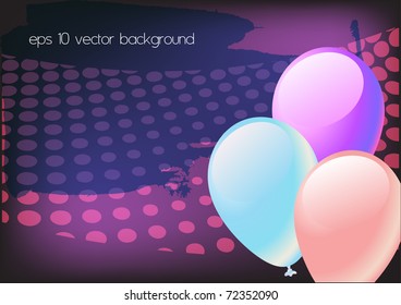 abstract party balloons vector illustration