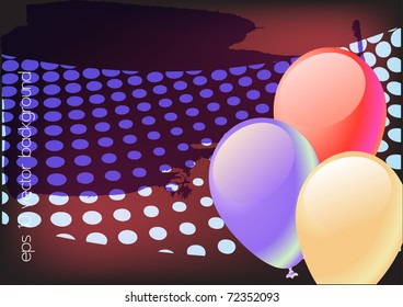 abstract party balloons vector illustration