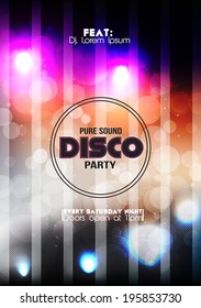 Abstract Party Flyer Background Template - Vector Illustration