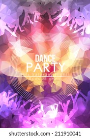 Abstract Party Flyer Background Template - Vector Illustration