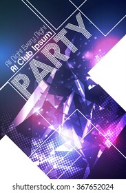Abstract Party Flyer - Vector Illustration