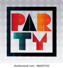 Abstract party poster design