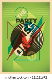 Abstract party poster design in color. Vector illustration.