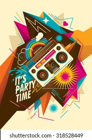 Abstract party poster design. Vector illustration.