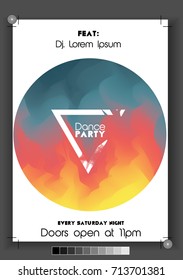 Abstract Party Poster Template - Vector Illustration