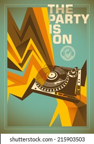 Abstract party poster. Vector illustration.