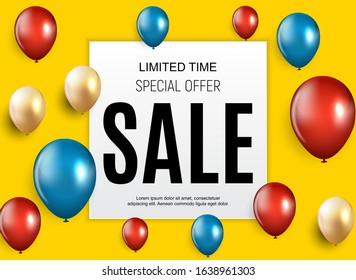 Abstract Party Sale Background. Vector Illustration EPS10