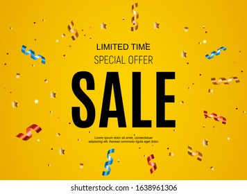 Abstract Party Sale Background. Vector Illustration EPS10