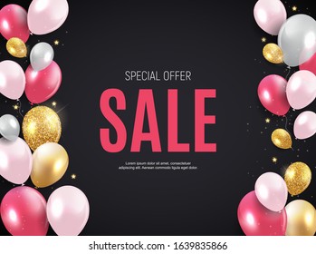 Abstract Party Sale Background. Vector Illustration EPS10
