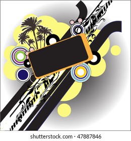 Abstract party vector with banner