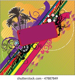Abstract party vector with banner