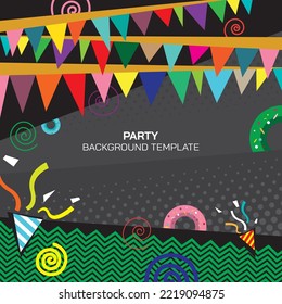 Abstract party vidvid colors background punchy vector design have blank space. Funny colorful invitation template.