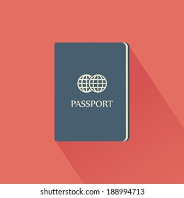 abstract passport on a special background