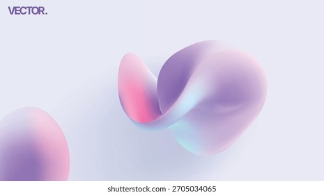 Abstrakte Pastell 3D-Fluid Form - weicher Farbverlauf minimalen Hintergrund für Design und Tapete