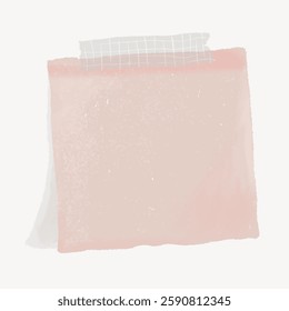 Abstract pastel artwork with soft pink and white tones. Minimalist design with a textured square and grid pattern. Subtle pastel and abstract theme. Vector illustration.