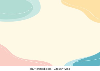 Abstract pastel background with beautiful curves.