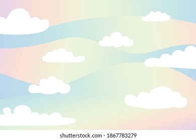 Abstract pastel background and cloudy vector