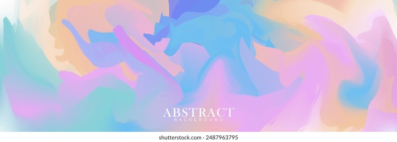Abstract Pastel Background Design, creating a soft and calming visual effect, fluid shapes and gentle gradients.