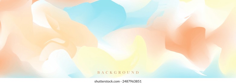 Abstract Pastel Background Design, creating a soft and calming visual effect, fluid shapes and gentle gradients