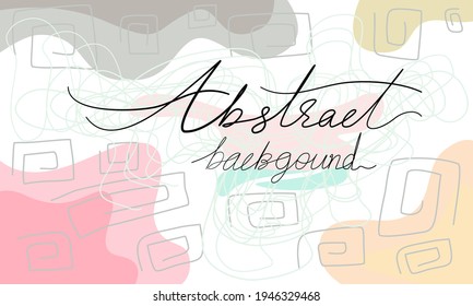 Abstract pastel background designed with minimalistic geometric shapes mixed with doodle. They can be used for wallpapers, card patterns, and more