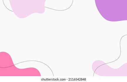 Abstract pastel background of doodle shapes, lines on white background with blank space in center for text.
